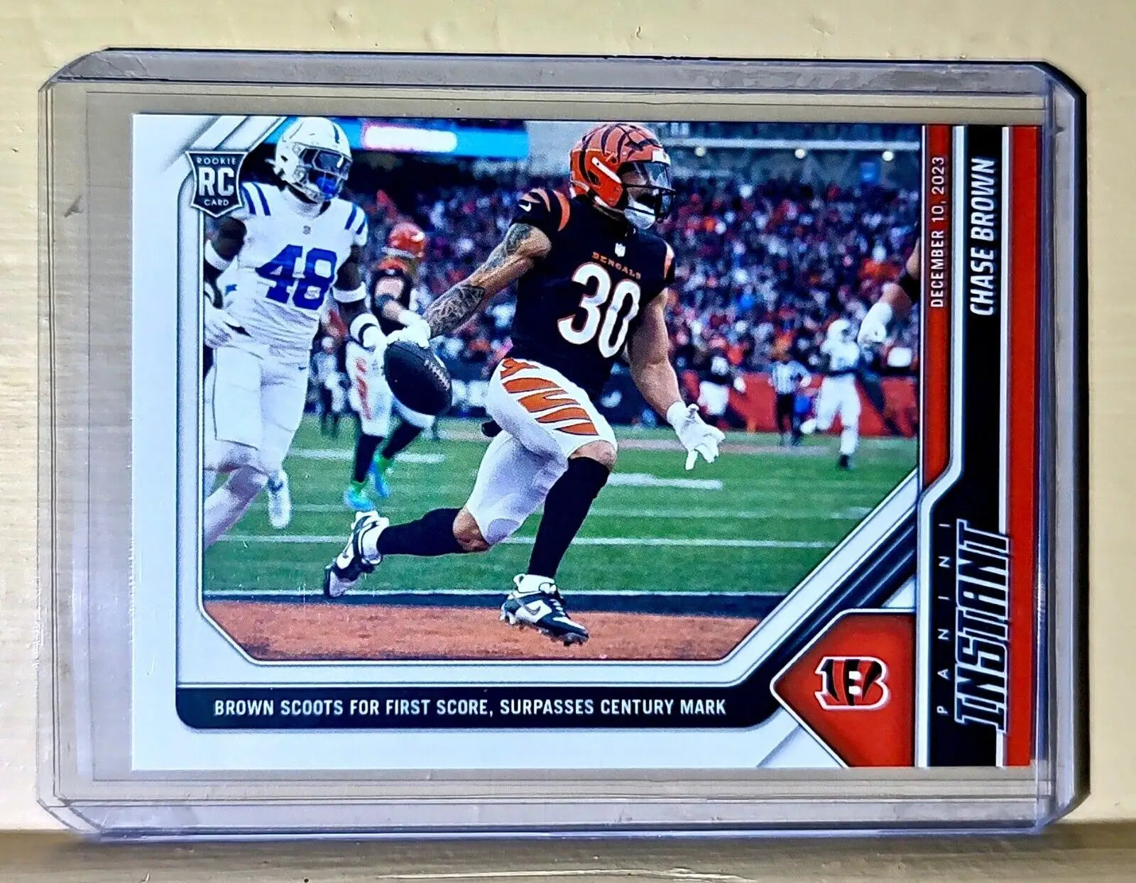 Chase Brown 2023 Panini NFL Rookie Football #83 Card 1 of 72 Bengals - Football Card Single