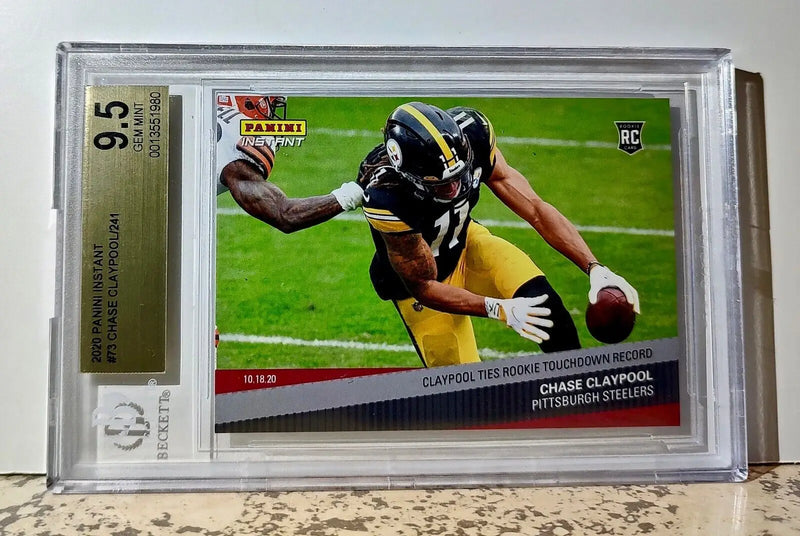 Chase Claypool 2020 Panini NFL #73 Rookie 1 of 241 BGS 9.5 Gem Mint Steelers - Football Card Single