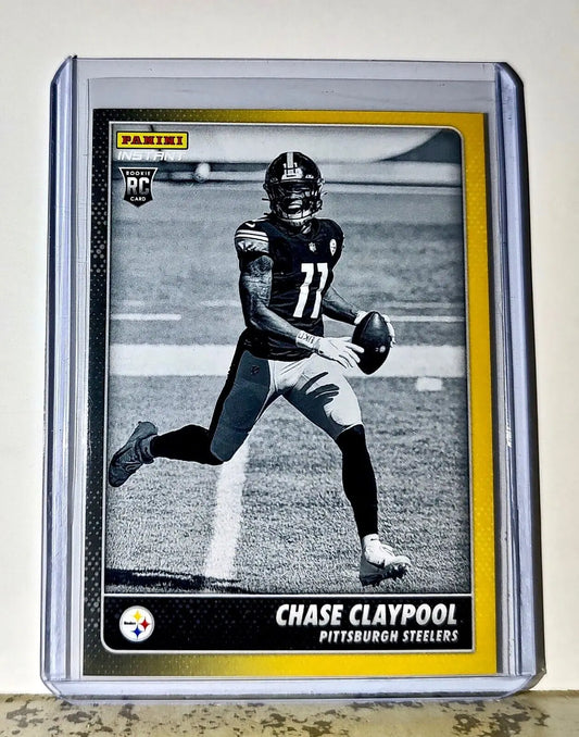 Chase Claypool 2020 Panini NFL #8 Black and White Rookies Card Steelers 1 of 518 - Football Card Single