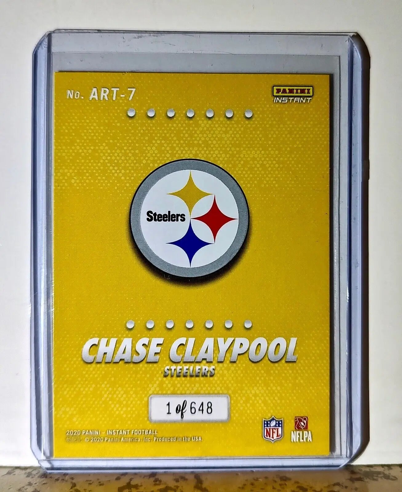 Chase Claypool Panini All-Rookie Team NFL #7 Card 1 of 648 Pittsburgh Steelers - Football Card Single