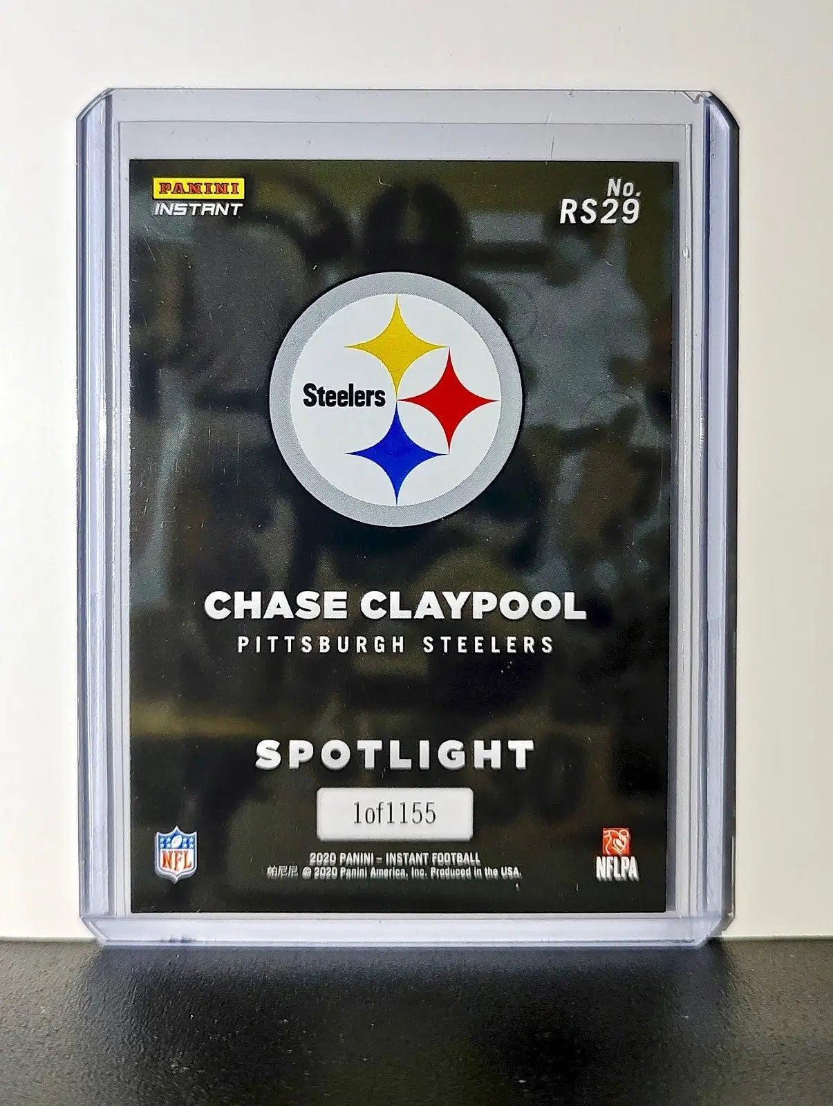 Chase Claypool Rookie 2020 Panini NFL #29 Rookie Spotlight Pittsburgh Steelers - Football Card Single