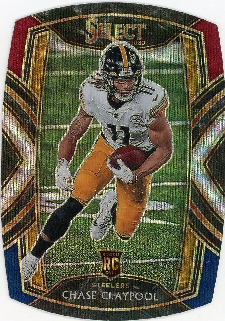 Chase Claypool Rookie 2020 Panini Select Tri Color Die Cut Club #270 Steelers