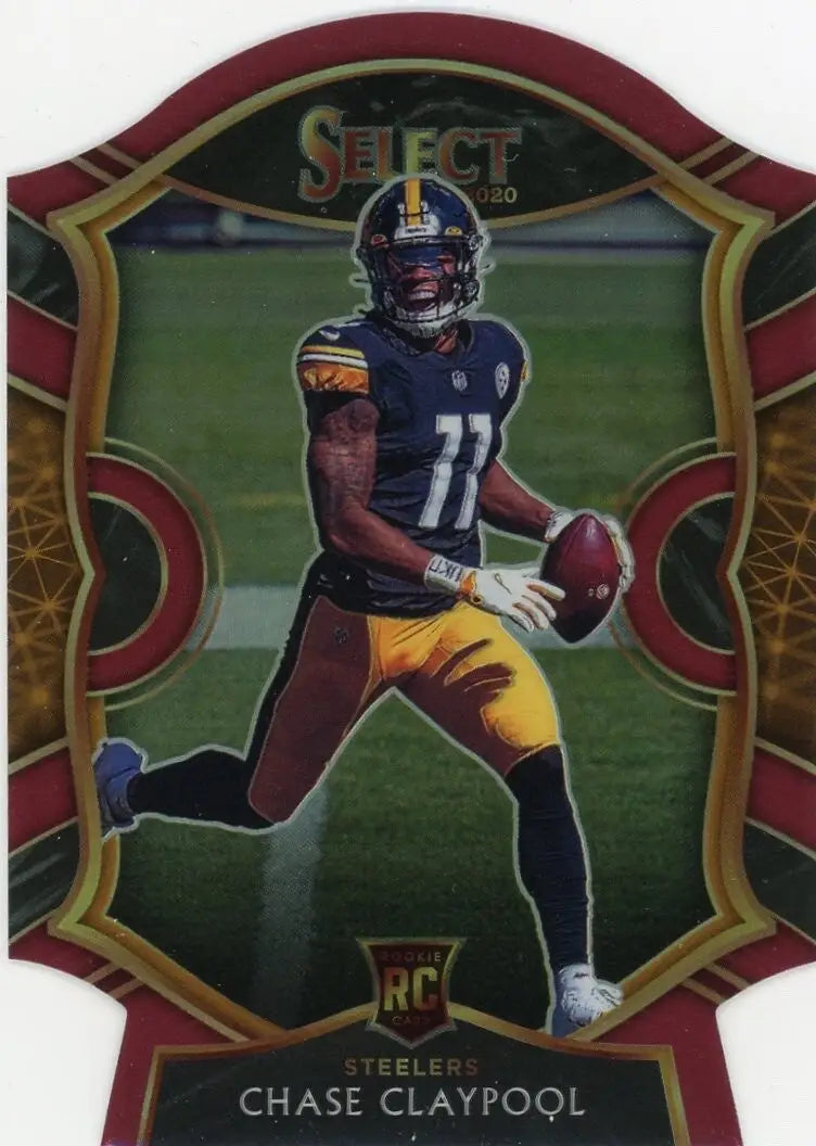 Chase Claypool Rookie 2020 Select Concourse Maroon Die Cut #70 Steelers Football