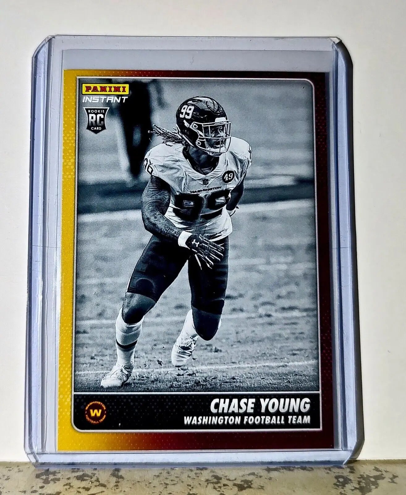 Chase Young 2020 Panini NFL #36 Black and White Rookies Card Commanders 1 of 518 - Football Card Single