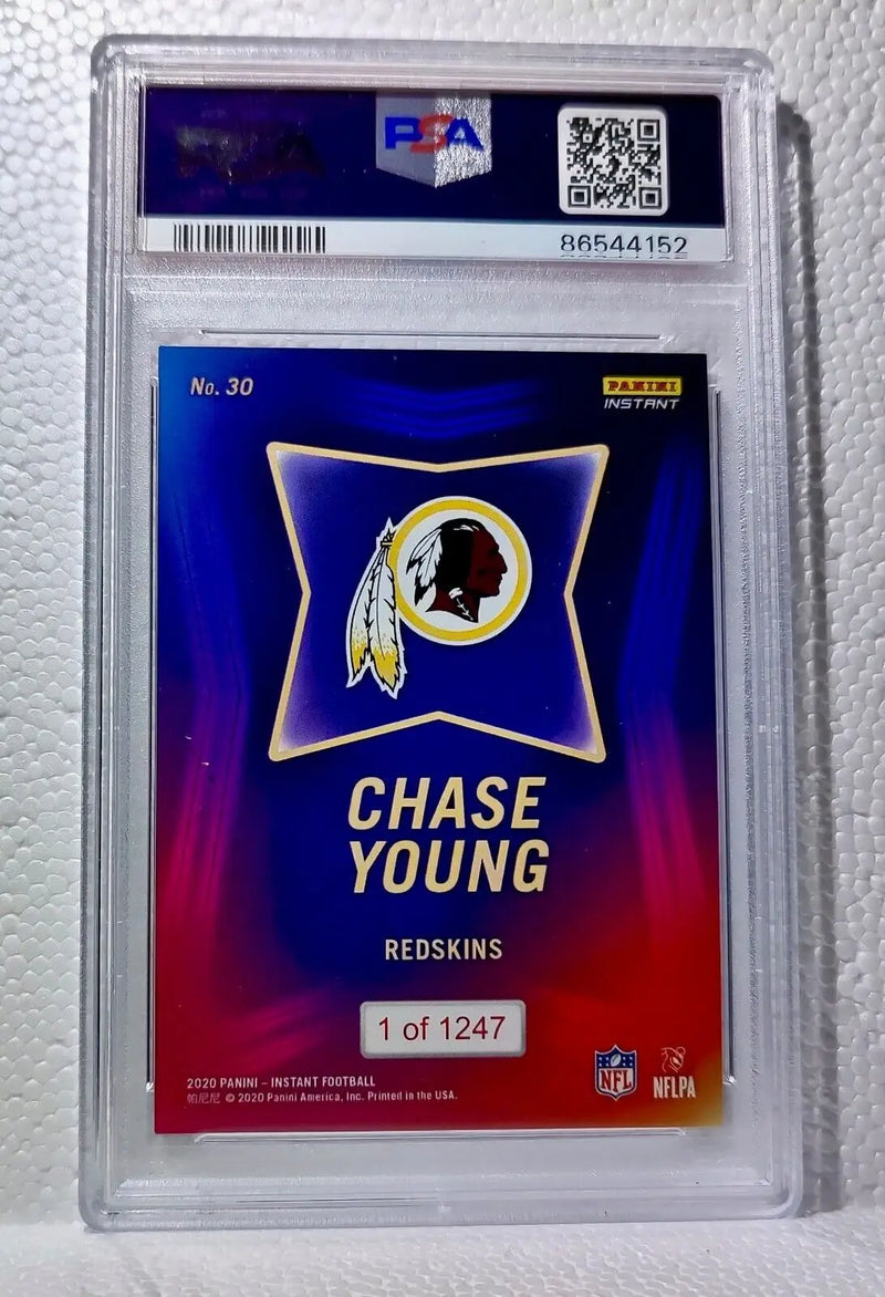 Chase Young 2020 Panini NFL Instant Draft Night #30 Rookie Card PSA 9 Mint - Football Card Single