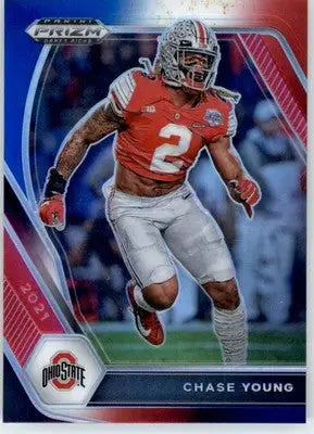 Chase Young 2021 Panini Prizm Draft Picks Collegiate #99 Red White Blue - Football Card Single