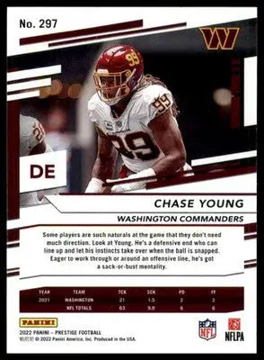Chase Young 2022 Panini Prestige #297 Washington Commanders - Football Card Single