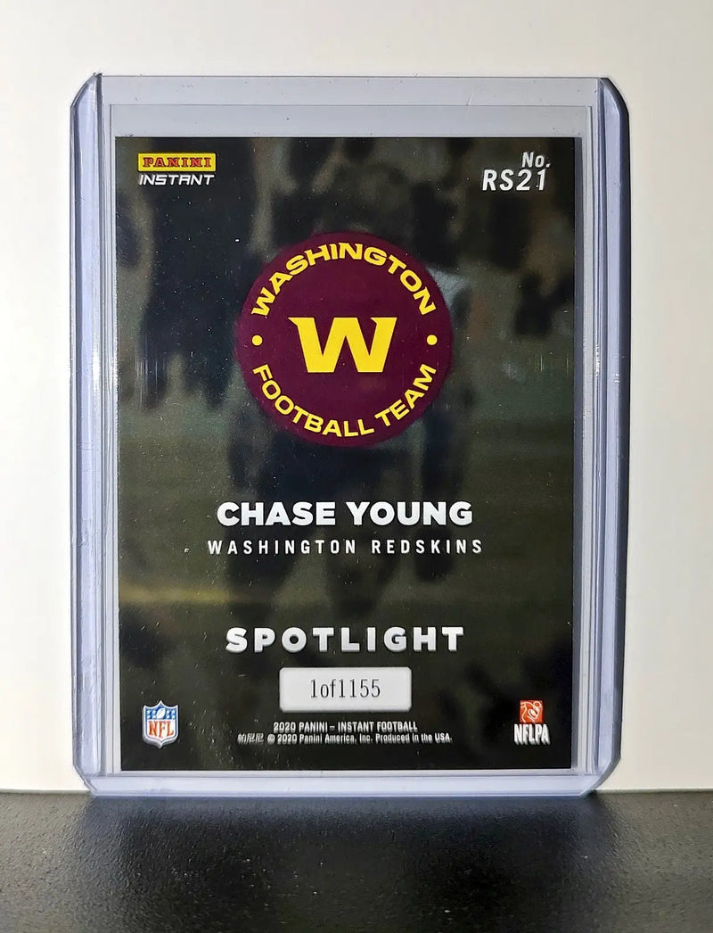 Chase Young Rookie 2020 Panini NFL #21 Rookie Spotlight Card Washington Redskins - Football Card Single