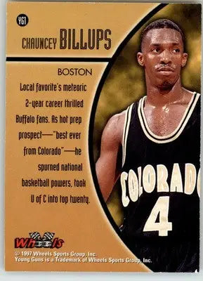 Chauncey Billups - 1997 Wheels Rookie Thunder - #YG1 - Young Guns Basketball - Basketball Card Single