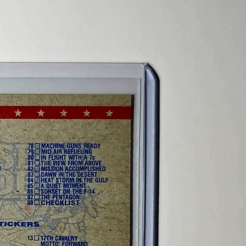 Checklist: 1–88 1991 Topps Desert Storm #88 Card
