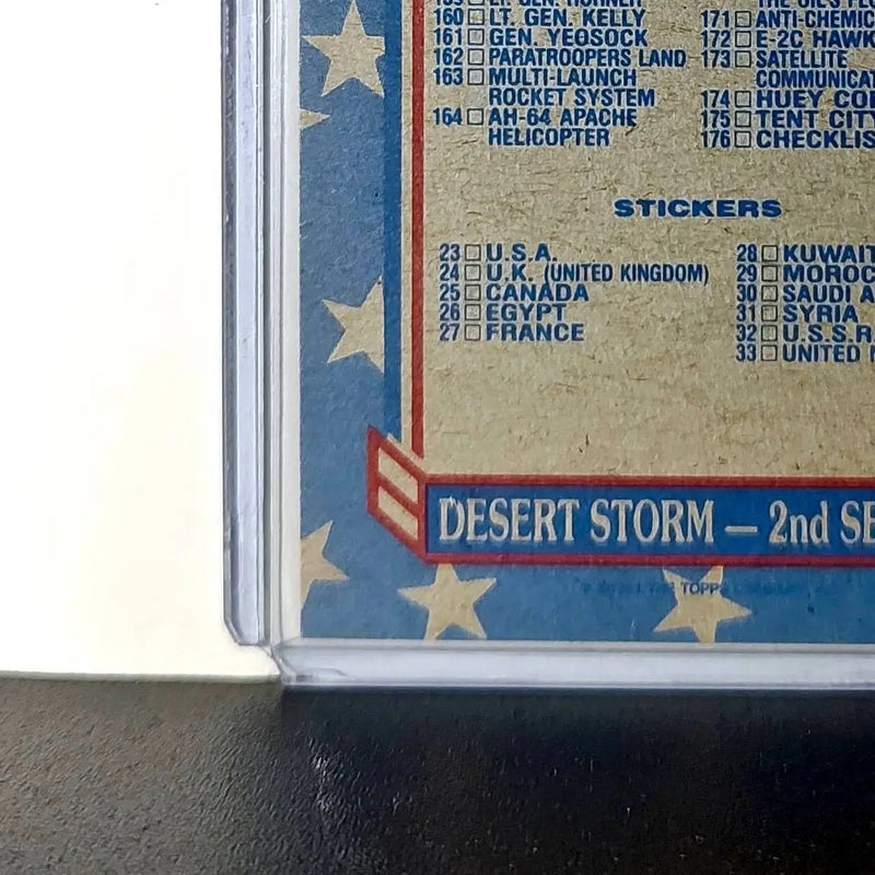 Checklist: 89–176 1991 Topps Desert Storm #176 Card