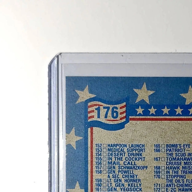 Checklist: 89–176 1991 Topps Desert Storm #176 Card