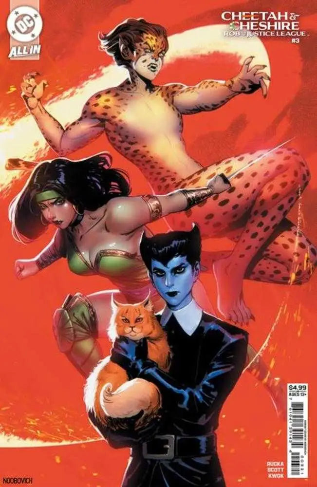 Cheetah And Cheshire Rob The Justice League #3 (Of 6) Cover C Noobovich Card Stock Variant - Comic Book