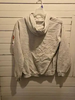 Cheetos Flamin Hot Hoodie Mens M Cream Pullover Graphic Kangaroo Pocket Sleeve - Apparel