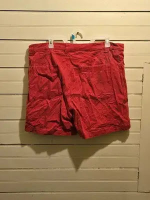 Cherokee Shorts Womens Plus 18W Red Cotton Stretch Pockets Button Fly Casual - Apparel