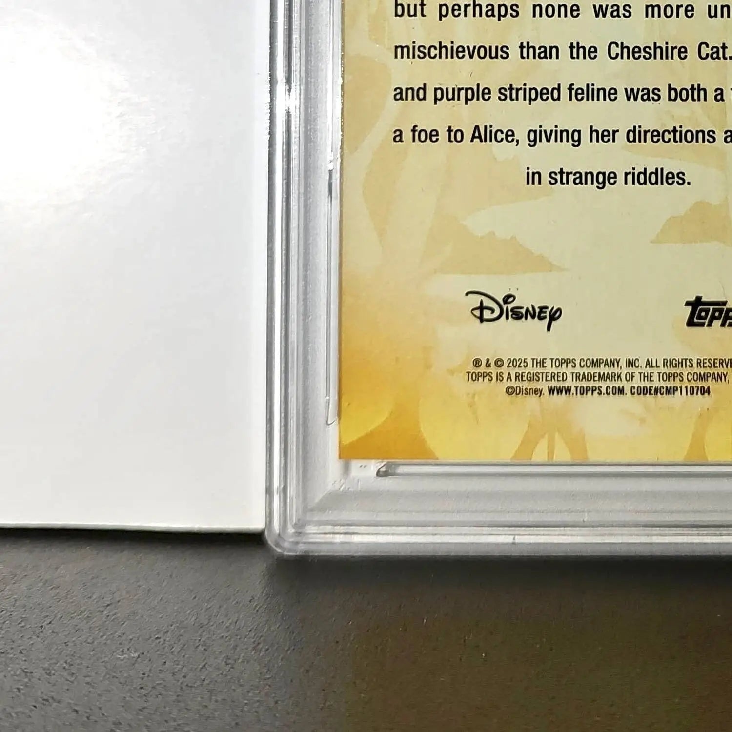 Cheshire Cat 2025 Topps Disney #FF-6 Furry Friends Card PSA 10 - Non-Sports Card Single