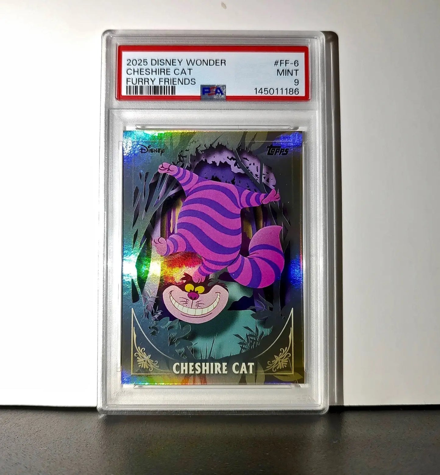 Cheshire Cat 2025 Topps Disney #FF-6 Furry Friends Card PSA 9 - Non-Sports Card Single