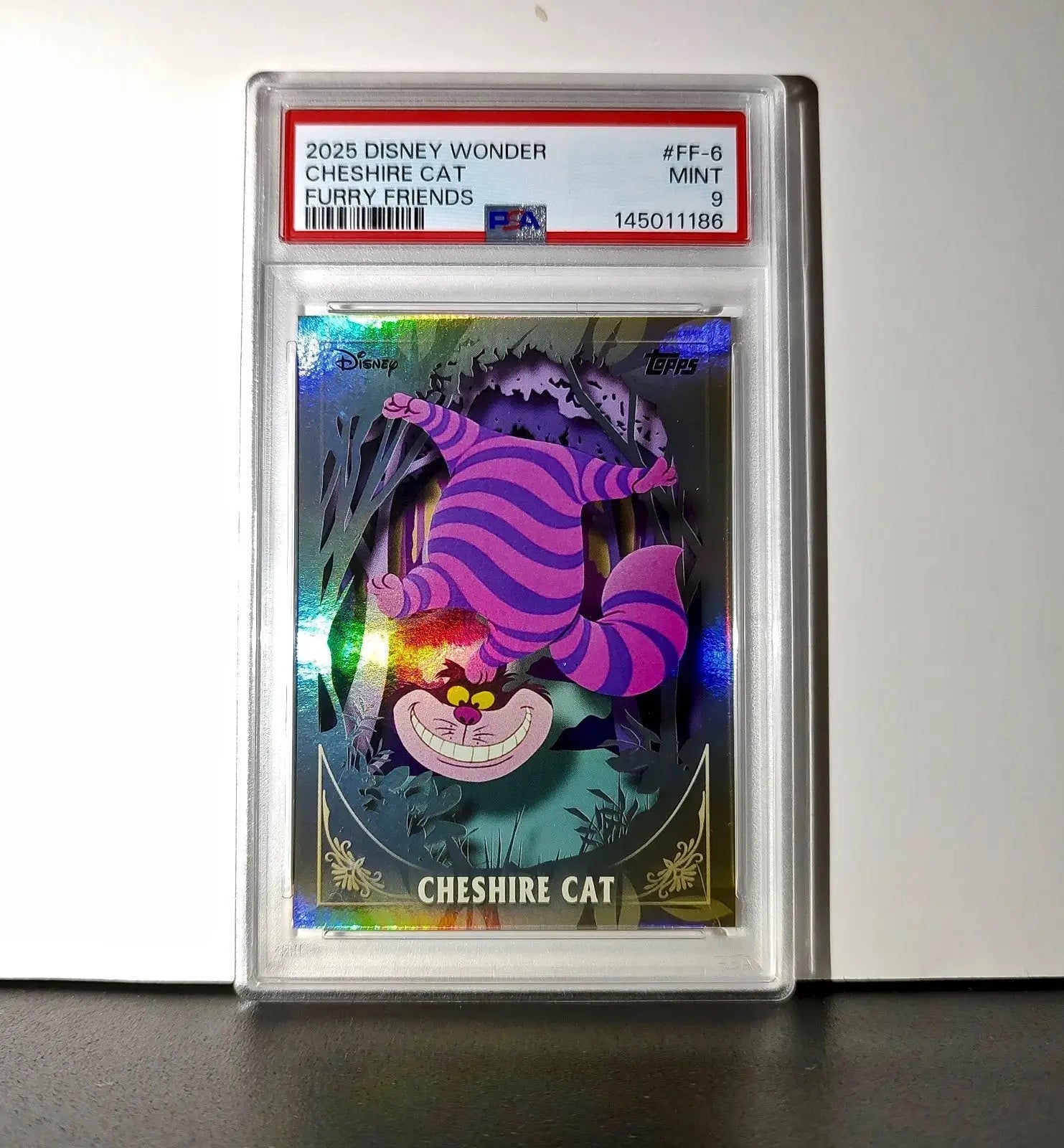 Cheshire Cat 2025 Topps Disney #FF-6 Furry Friends Card PSA 9 - Non-Sports Card Single