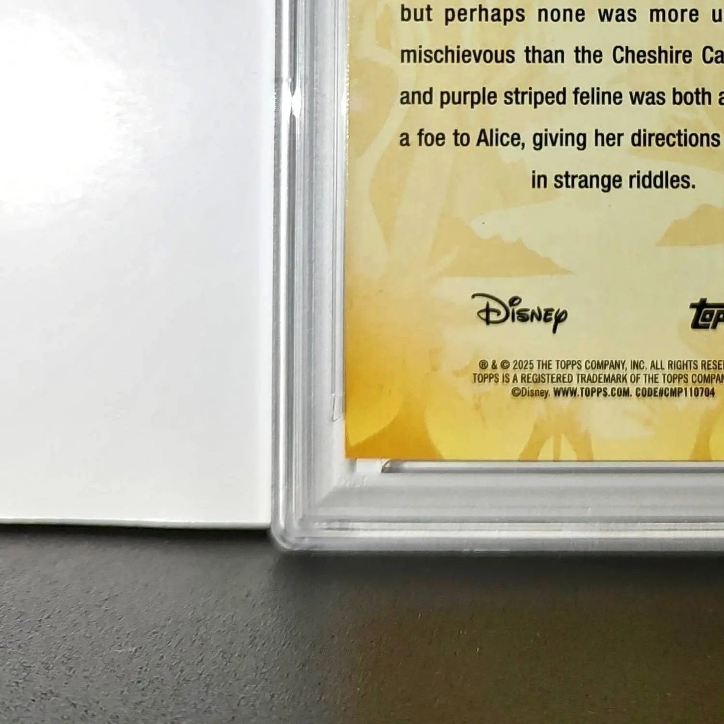 Cheshire Cat 2025 Topps Disney #FF-6 Furry Friends Card PSA 9 - Non-Sports Card Single