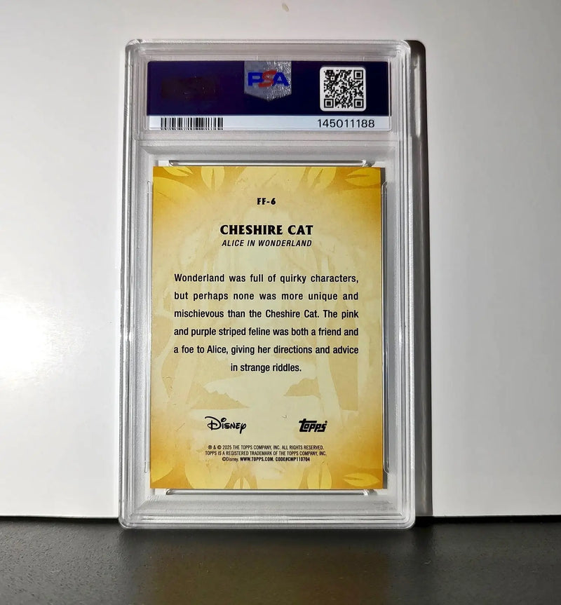 Cheshire Cat 2025 Topps Disney #FF-6 Furry Friends Card PSA 9 MT - Non-Sports Card Single