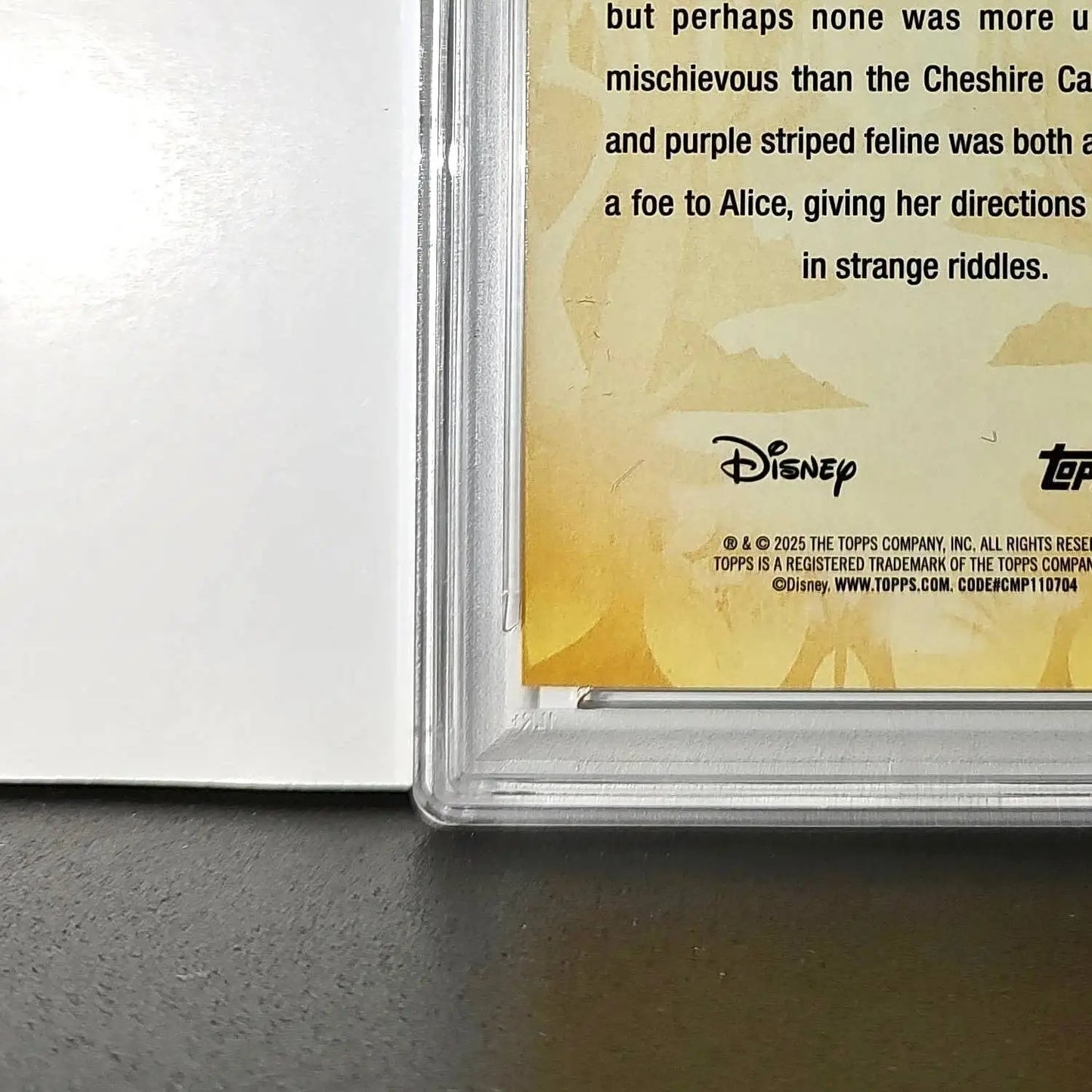 Cheshire Cat 2025 Topps Disney #FF-6 Furry Friends Card PSA 9 MT - Non-Sports Card Single