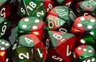 Pile of multi-sided chessex d10 gemini dice for the CHESSEX D10 Gemini™ Dice Sets