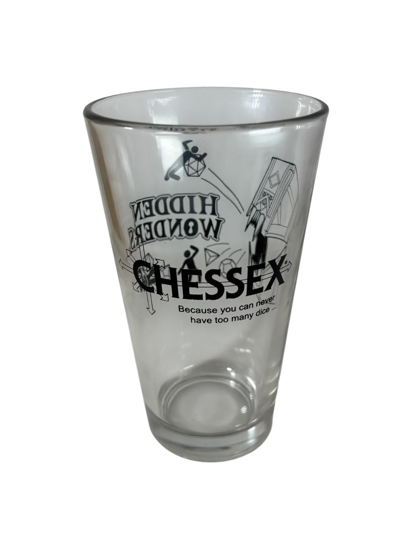 Chessex Hidden Wonders Promo Pint Glass - General Merchandise