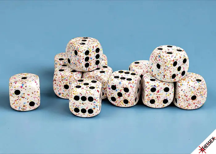 Chessex: Speckled 16mm 12 D6 Dice Block - Birthday - Other