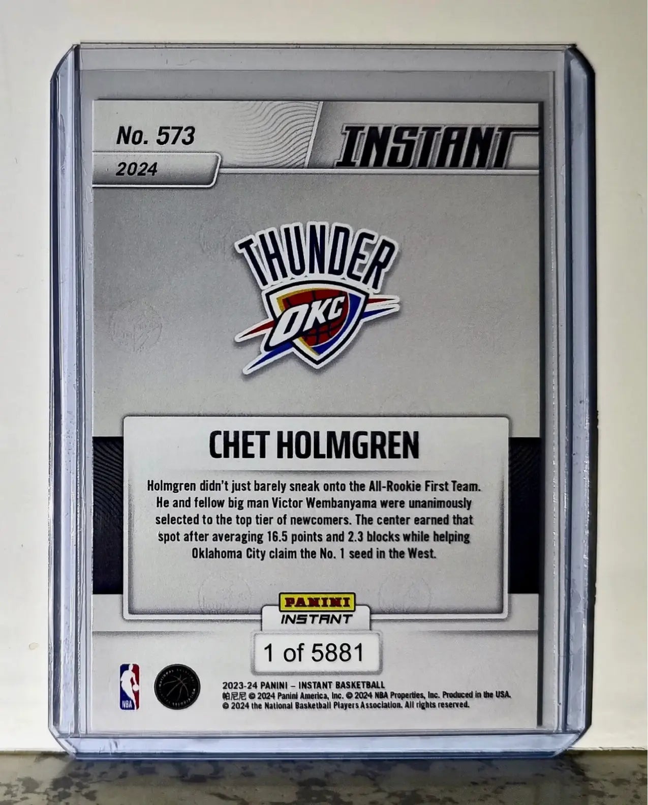 Chet Holmgren 2023-24 Panini #573 NBA All-Rookie First Team Card 1 of 5881