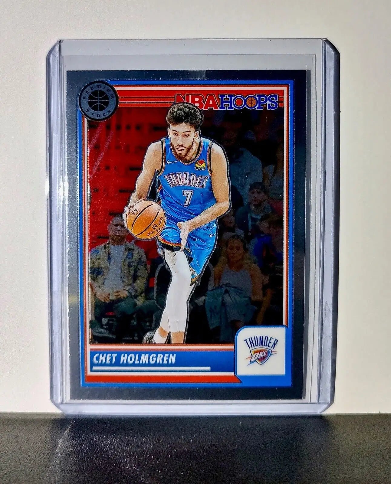 Chet Holmgren 2023-24 Panini Premium Stock NBA Hoops #38 Card OC Thunder - Basketball Card Single