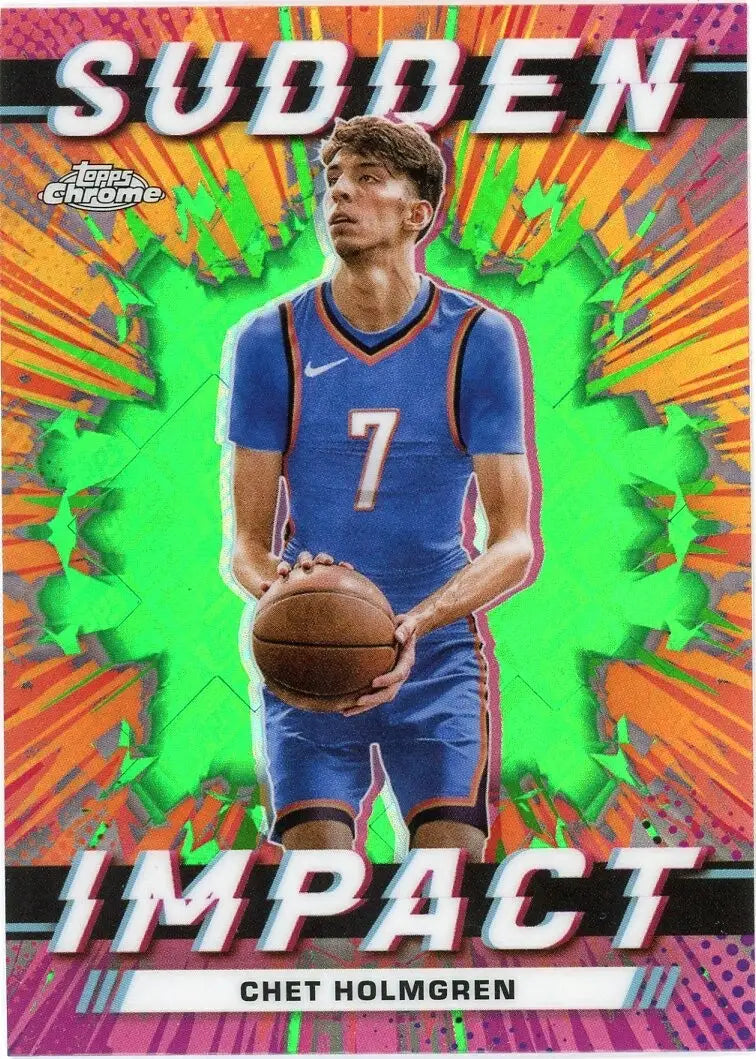 Chet Holmgren 2023-24 Topps Chrome Sudden Impact Topps Green Refractor #SI-23