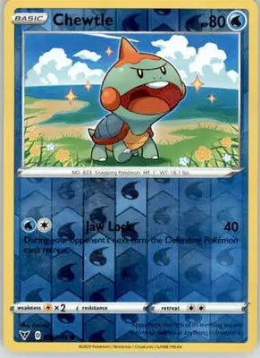 Chewtle - SWSH08: Fusion Strike - 080/264 - Reverse Holo LP - Pokémon Card Single