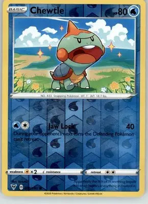 Chewtle - Vivid Voltage - 038/185 - Reverse Holo LP Pokemon - Pokémon Card Single