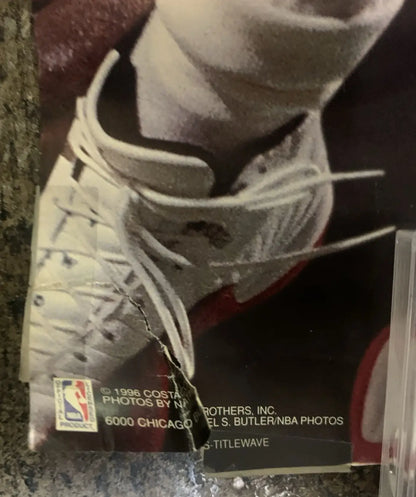 Chicago Bulls Titlewave Michael Jordan Pippen Rodman Poster 35x23 Vintage Low Gd