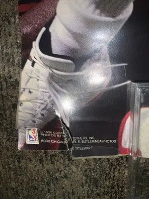 Chicago Bulls Titlewave Michael Jordan Pippen Rodman Poster 35x23 Vintage Low Gd