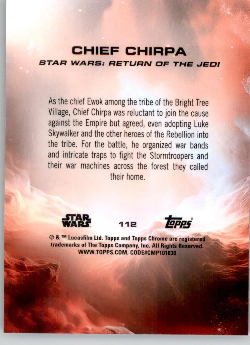Chief Chirpa - 2025 Topps Chrome Star Wars Sapphire - #112 - Non_sport - Star Wars Card Single