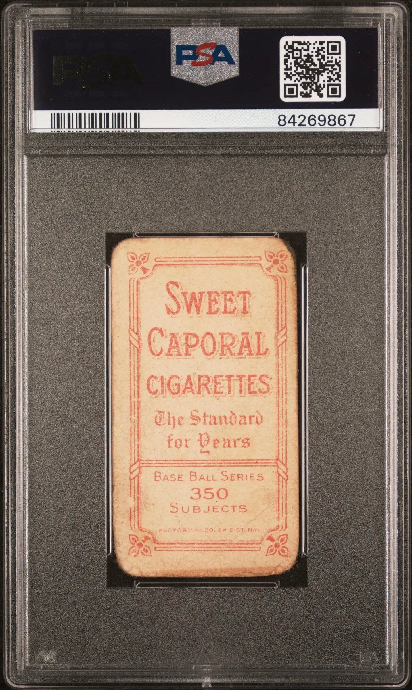 Vintage Chief Myers Meyers T206 Sweet Caporal cigarette trading card with red text