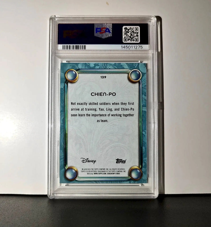 Chien-Po 2025 Topps Disney Wonder #139 Diamond Card Mulan PSA 7