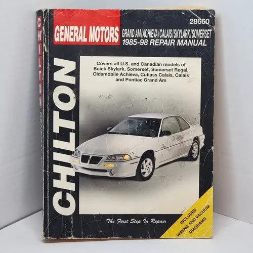 Chilton repair manual for GM cars 1985-1998 with wiring and vacuum diagrams