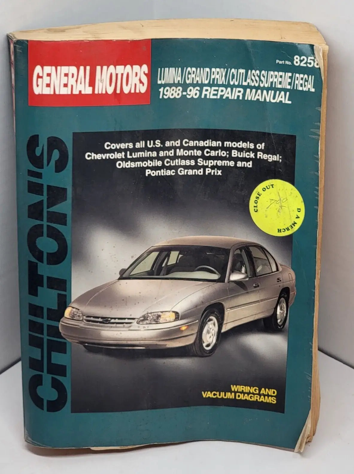 Used Chilton repair manual for 1988-96 GM Lumina, Grand Prix, Cutlass Supreme, Regal