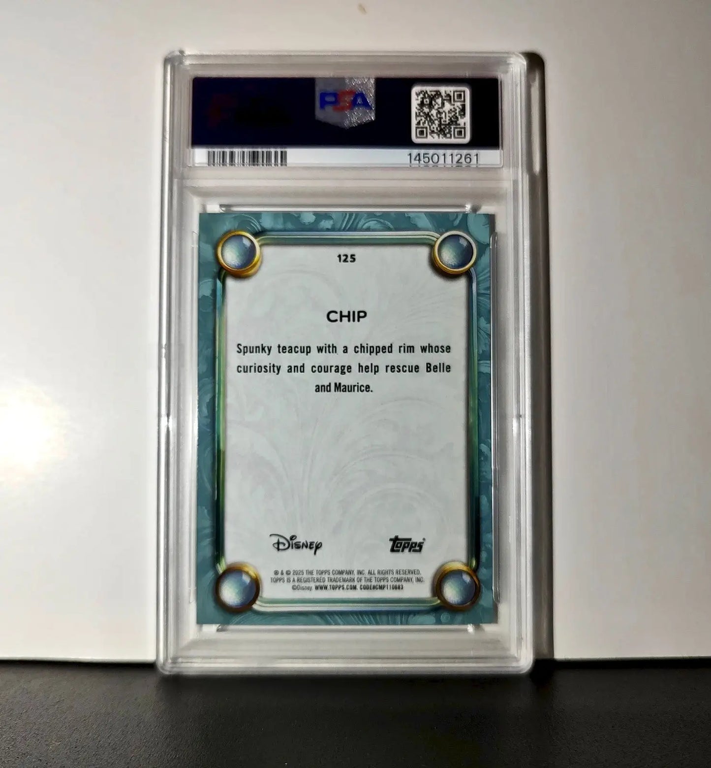 Chip 2025 Topps Disney Wonder #125 Diamond Card Beauty and the Beast PSA 9 - Non-Sports Card Single