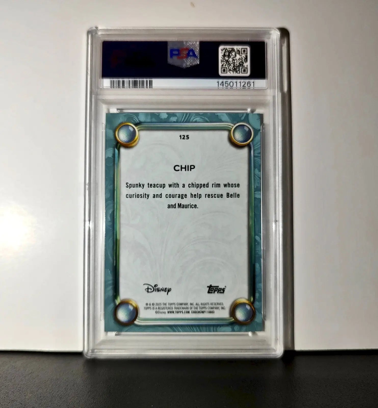 Chip 2025 Topps Disney Wonder #125 Diamond Card Beauty and the Beast PSA 9 - Non-Sports Card Single