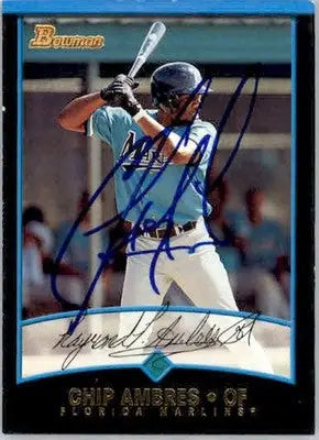 Chip Ambres - 2001 Bowman - #157 - AUTO Baseball - Baseball Card Single