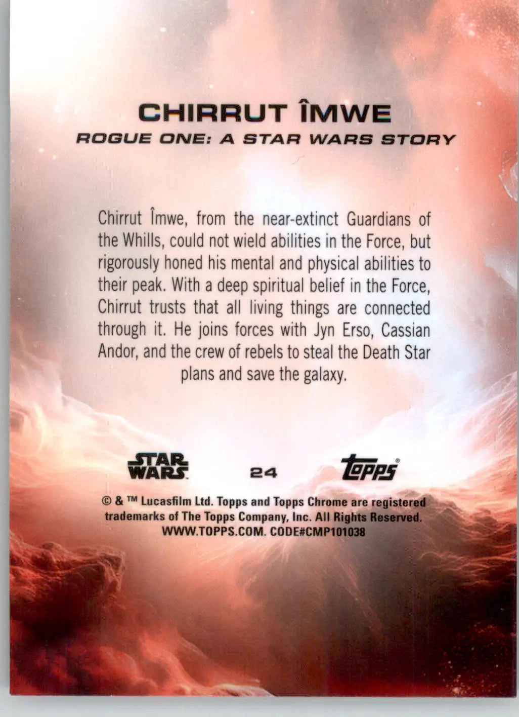 Chirrut Îmwe - 2025 Topps Chrome Sapphire Edition Star Wars - #24 - Non_sport