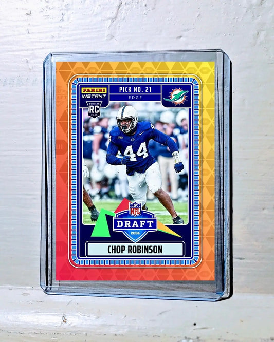 Chop Robinson 2024 Panini NFL #17 Draft Night Rookie Football Card 1 of 768 - Football Card Single