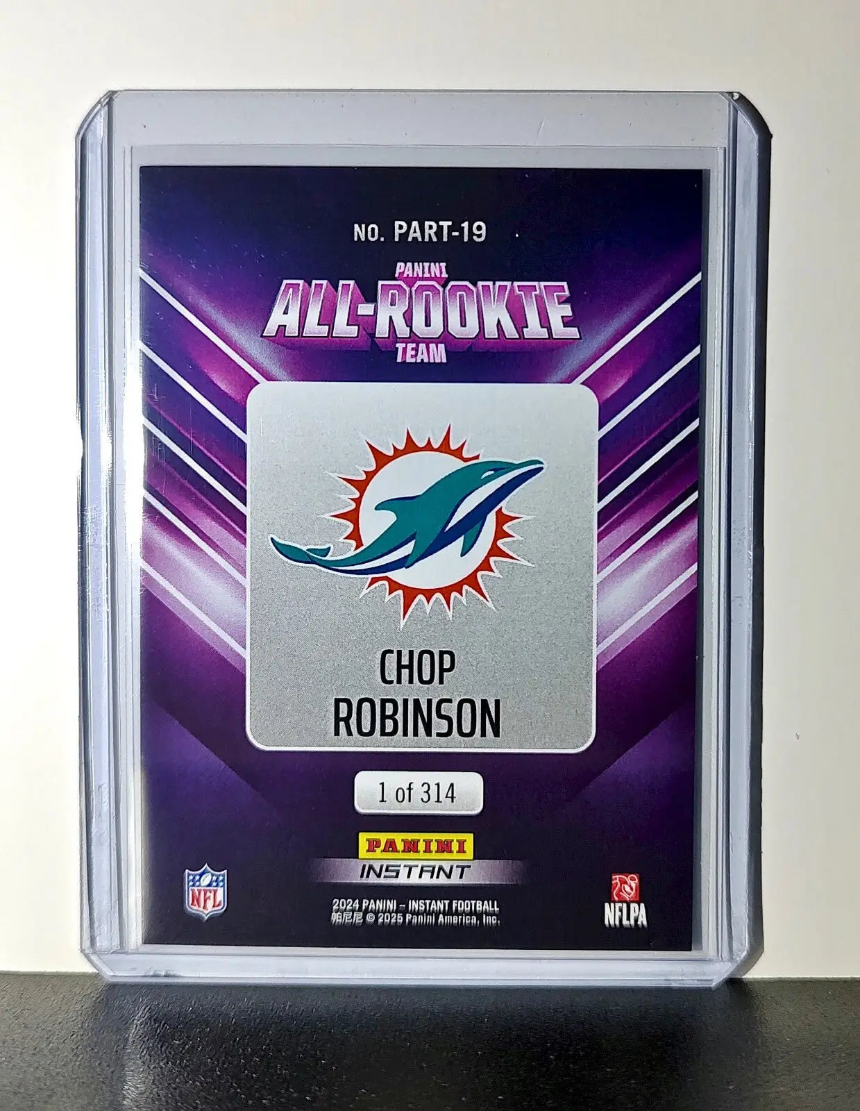 Chop Robinson Rookie 2024 Panini NFL #19 All-Rookie Card Dolphins 1 of 314