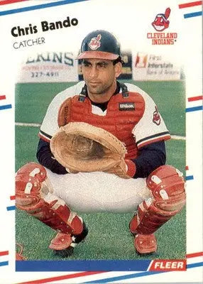 Chris Bando - 1988 Fleer - #601 - Baseball - Baseball Card Single