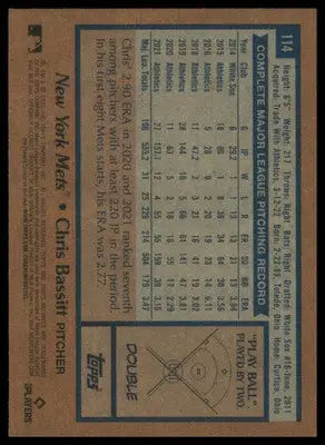 Chris Bassitt 2022 Topps Archives #114 New York Mets - Baseball Card Single