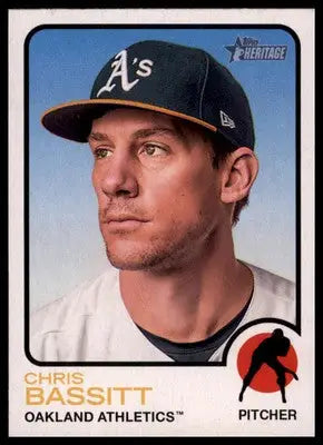 Chris Bassitt 2022 Topps Heritage #38 Oakland Athletics - Baseball Card Single