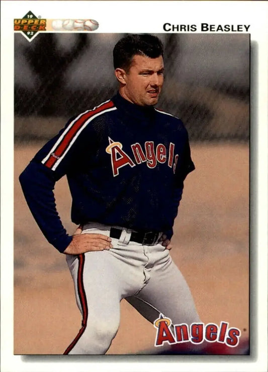 Chris Beasley 1992 Upper Deck MLB #614 Baseball Card California Angels - Baseball Card Single